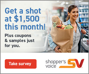 Win $1,500 and get free samples from Shopper’s Voice